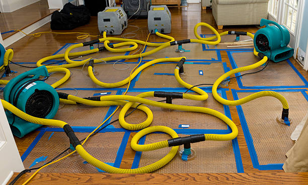Professional Water Extraction technician working in Crockett, TX